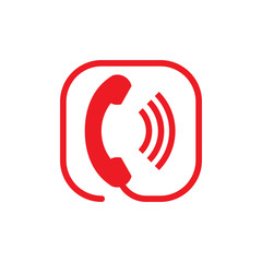 Phone Call icon design isolated on white background