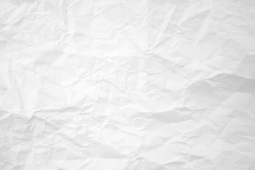 Crumpled white paper texture background