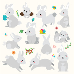 clipart rabbits is a funny in spring 
