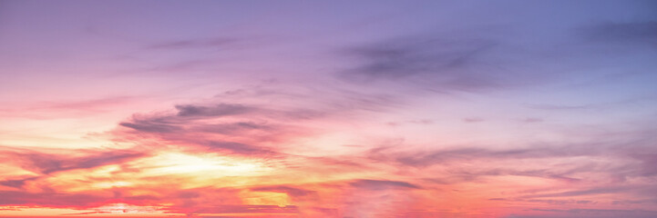 Naklejka na ściany i meble Sunset with amazing colors