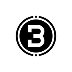 logo design template letter  b