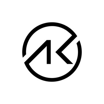 logo design template letter  ak