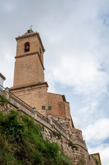 Fototapeta premium old church with blue sky background