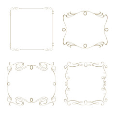 Retro Vintage Calligraphic Ornate Frames Collection