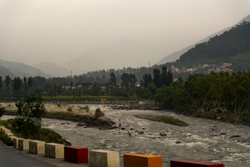 Mountain and river landscape