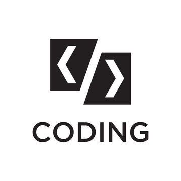 coding logo design template