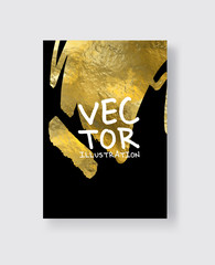 Vector Black and Gold Design Templates for Brochures.
