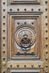 ancient knocker of historic building