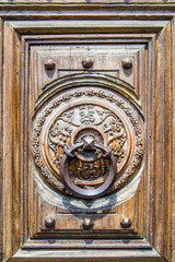 ancient knocker of historic building