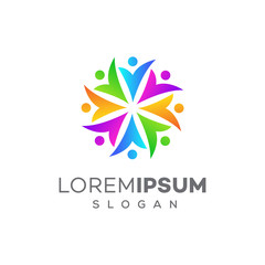 community care logo design template vector