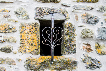 ancient lock of historic building