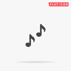 Musics flat vector icon