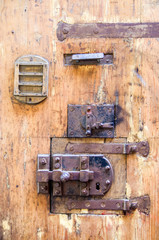 ancient lock of historic building