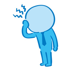 頭痛　人物　青