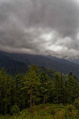 Storm clouds over the mountains