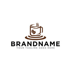 Coffee logo icon vector. Cafe logo design on trendy logo. Modern design coffee shop logo template.