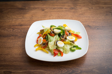 Vegitable salad with murshrooms, capsicum and salat