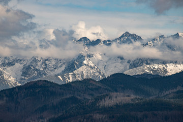 Fototapeta na wymiar Góry Tatry zimą