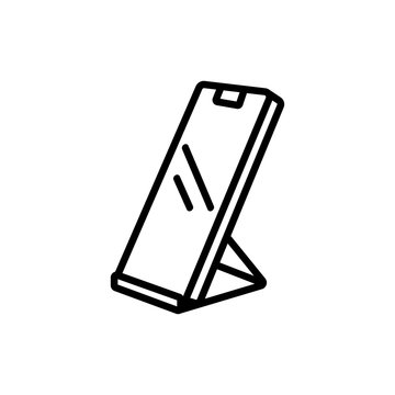 Phone Stand Icon Vector. Phone Stand Sign. Isolated Contour Symbol Illustration