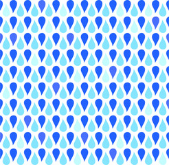 Rows of water drops as a seamless pattern. Vector background illustration