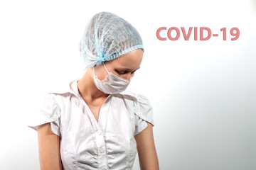 The doctor is wearing a respiratory mask with a positive blood test for a new rapidly spreading...