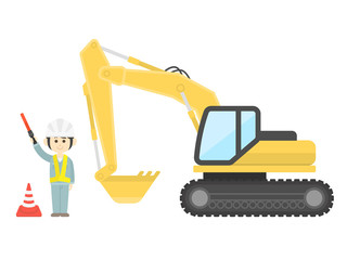 ショベルカーのイラスト