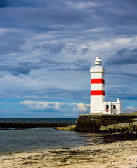Fototapeta na wymiar Beautiful Nordic Iceland lighthouse seascape