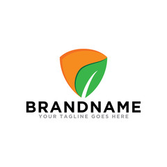 Shield abstract energy concept logo icon. Simple design on trendy logo.