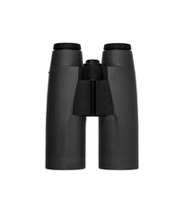 Modern binoculars isolate on white back. Surveillance device. Device for viewing at a distance.