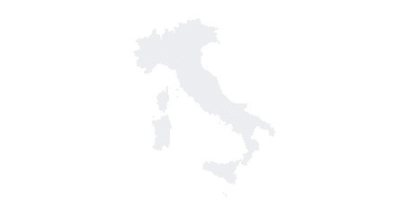 Italy country map backgraund made from halftone dot pattern, Vector illustration isolated on white background
