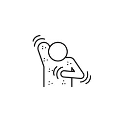 Allergy symptoms line black icon. Vector