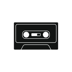 80s cassette tape on white background vector
