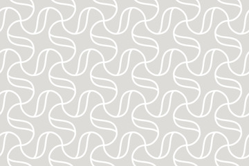 Geometric seamless pattern. Vector background with abstract line texture. Neutral lace wallpaper, grey white simple light linear ornament for wrapping paper, textile. Decorative design element