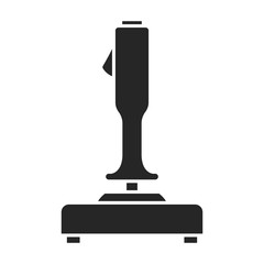 Lever joystick vector icon.Black vector icon isolated on white background lever joystick .