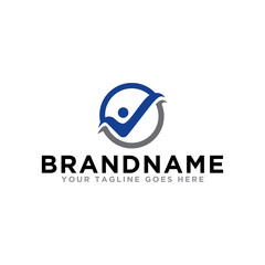 Check logo icon vector. Check mark logo modern icon. Simple design on trendy logo.