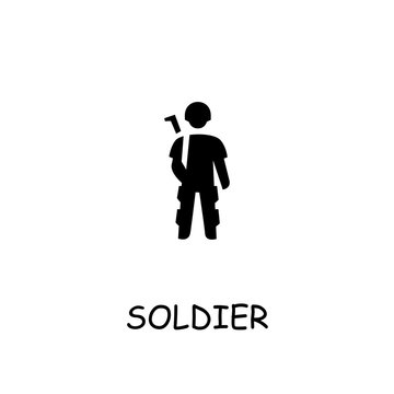 Soldier flat vector icon