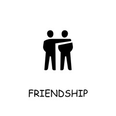 Friendship flat vector icon