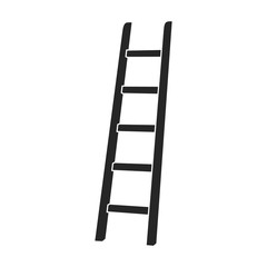 Ladder vector icon.Black vector icon isolated on white background ladder.
