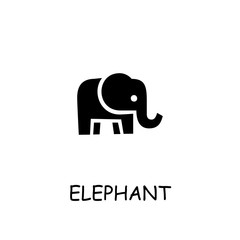 Elephant flat vector icon