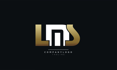 LMS Letter logo alphabet monogram initial based icon design