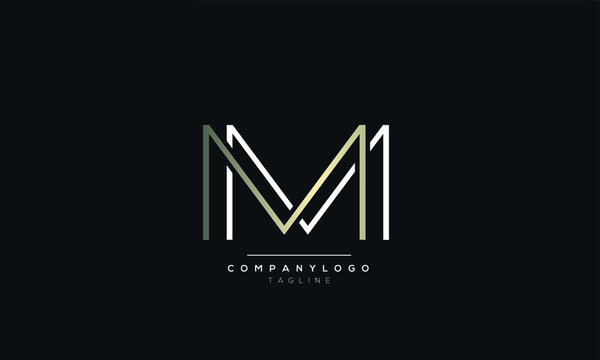 High End Metallic Brand Letter MM Logo