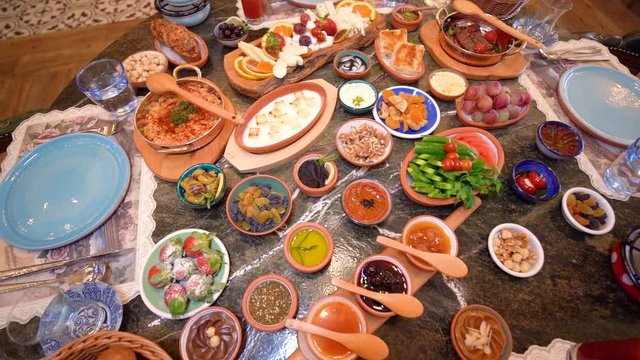 Amazing Turkish breakfast deluxe version of Turkish breakfast