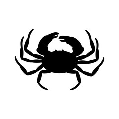 Crab organic marine seafood vector illustration silhouette