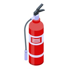 Prevention fire extinguisher icon. Isometric of prevention fire extinguisher vector icon for web design isolated on white background