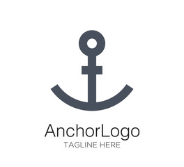 anchor logo vector design concept