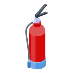 Danger fire extinguisher icon. Isometric of danger fire extinguisher vector icon for web design isolated on white background