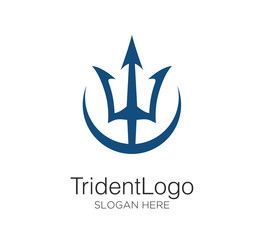 trident logo vector design concept - obrazy, fototapety, plakaty