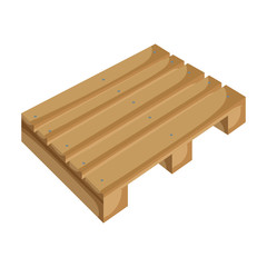 Wooden pallet vector icon.Cartoon vector icon isolated on white background wooden pallet.