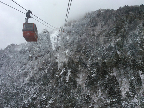 Scenery from the ropeway of Mt. Gozaisho 