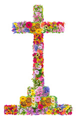 A cross resting on a base with three steps, also called a graded or a Calvary cross